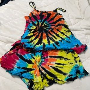 Tie dye pajama set